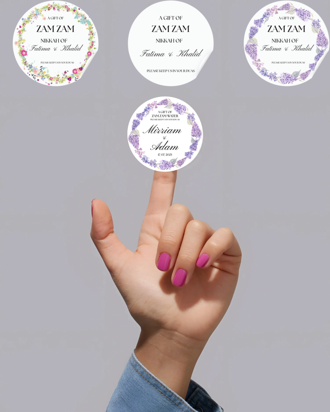 Zam Zam Water Bottle Labels – Islamic Event or Eid Stickers (Customised)