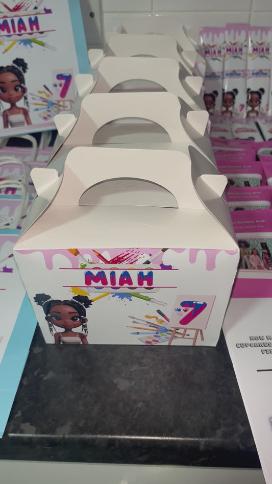 Party Box Stickers – Personalised Labels for Gift or Treat Boxes